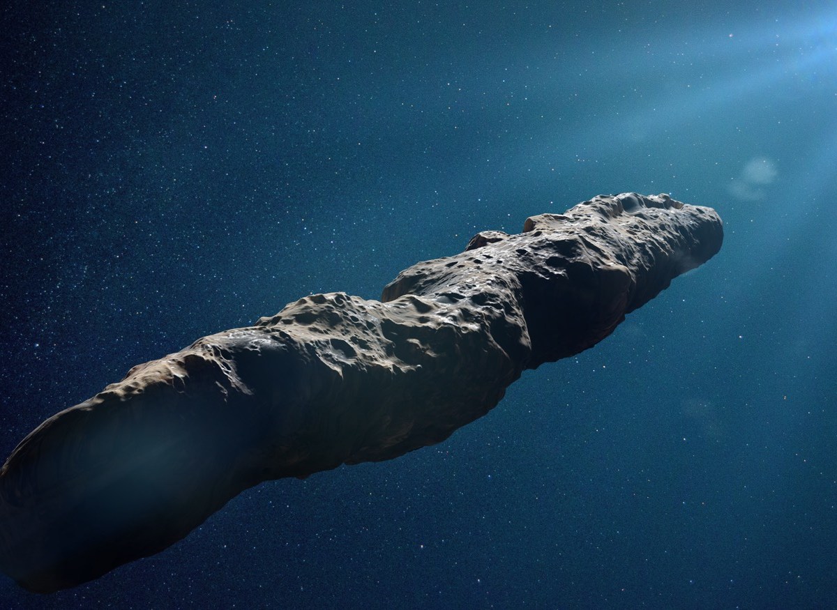 Der Komet Oumuamua (Illustration)