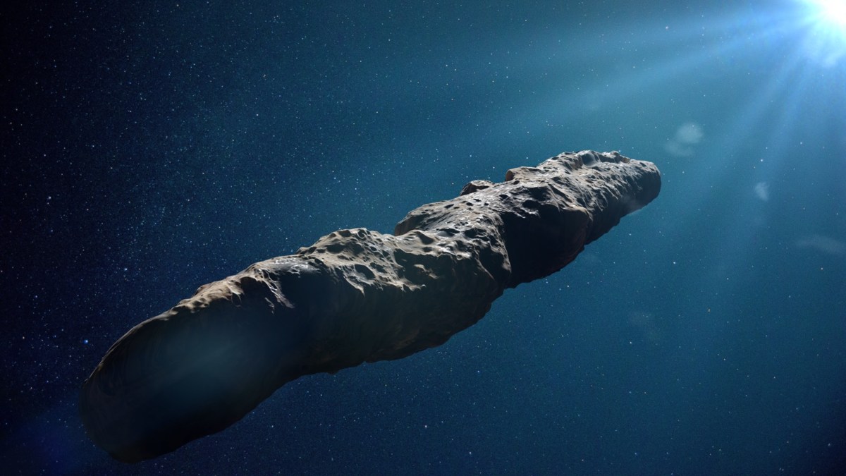 Der Komet Oumuamua (Illustration)