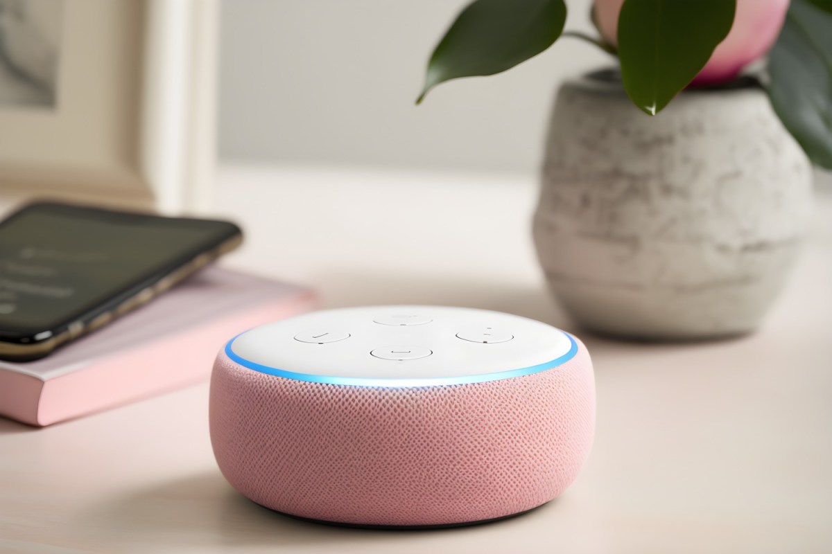 Rosafarbener Amazon Echo-Lautsprecher