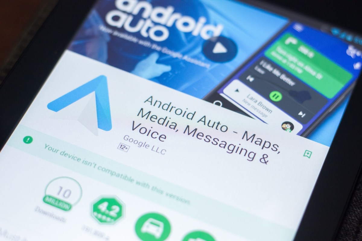 Android Auto-Oberfläche im Play Store