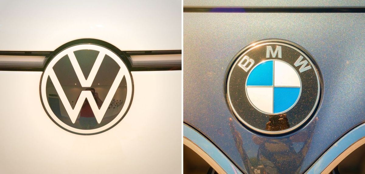 VW- neben einem BMW-Logo