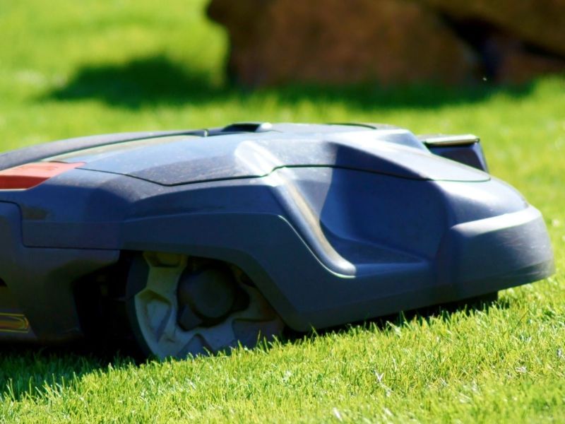 Mähroboter in freier Wildbahn