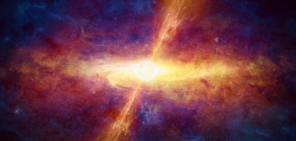 Illustration eines Quasars