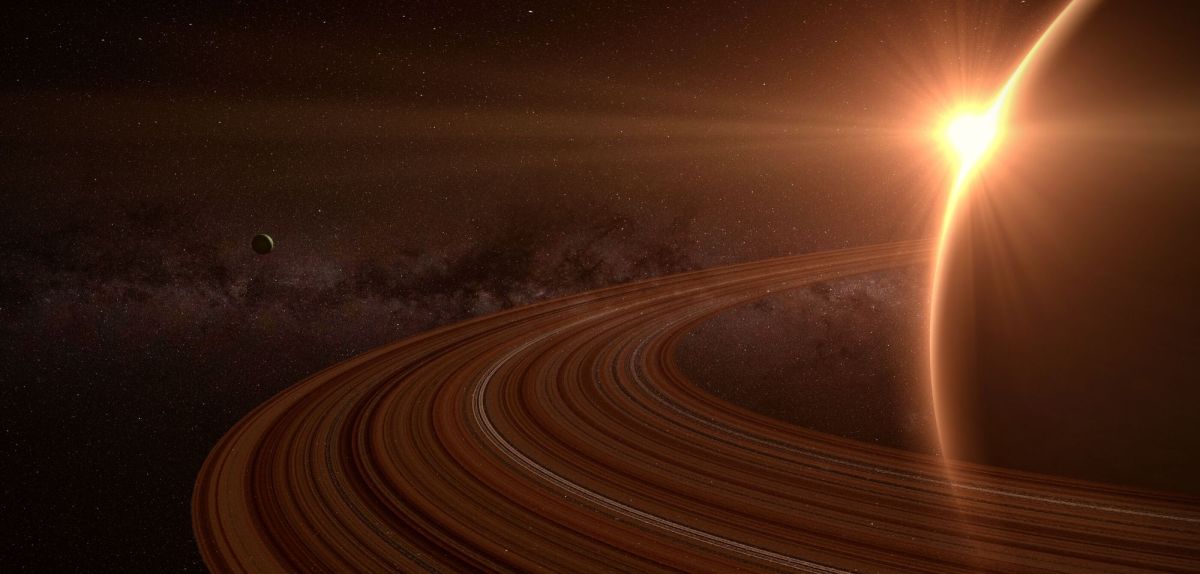 Der Planet Saturn und seine Ringe