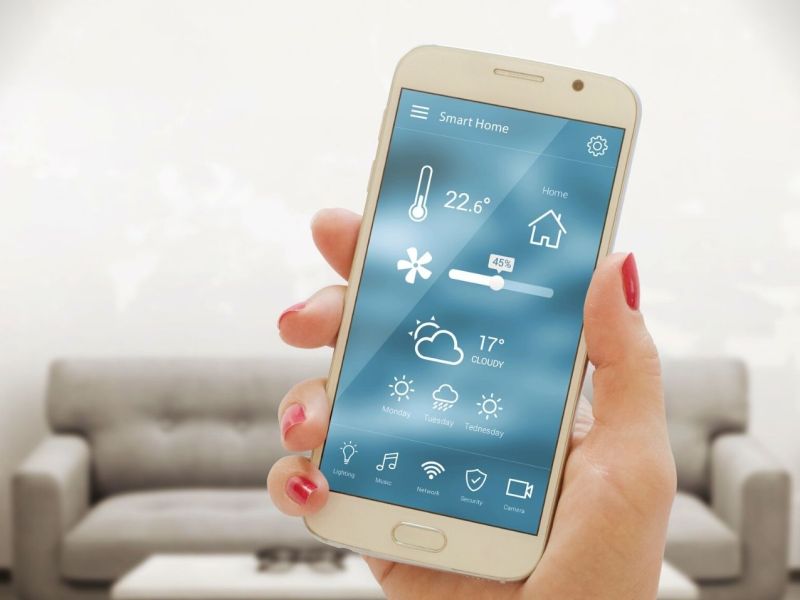 Smart Home Übersicht auf dem handy