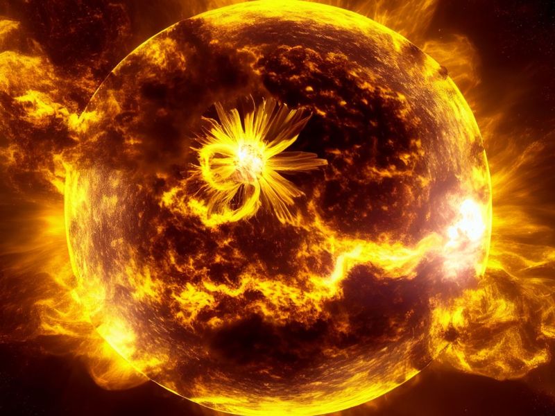 KI-generierte Eruption auf der Sonne