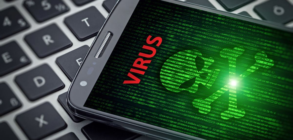 Virus Warnung auf dem Handy