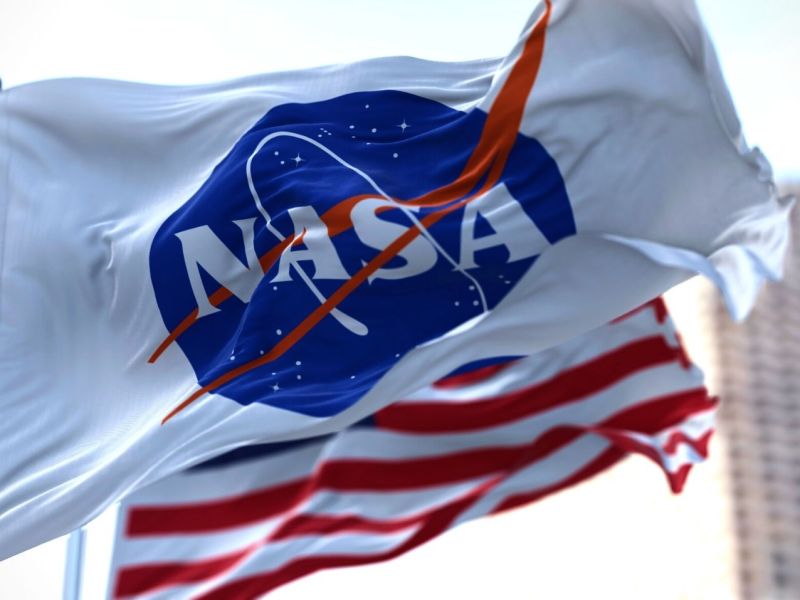 NASA Flagge an Fahnenmast
