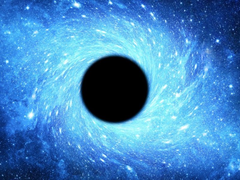 Darstellung eines Schwarzen Lochs.