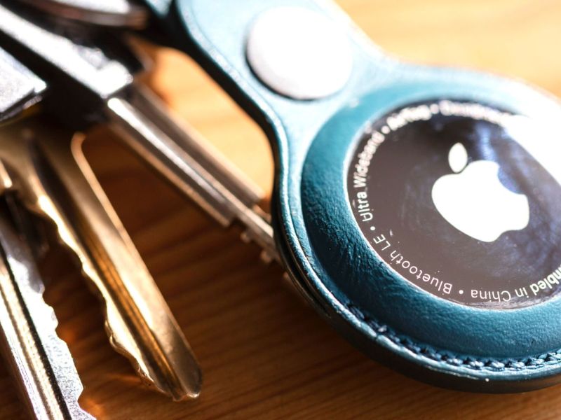 AirTag von Apple an einem Schlüssel
