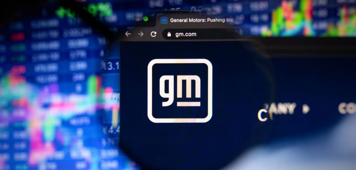 General Motors-Logo in einem Browser-Fenster