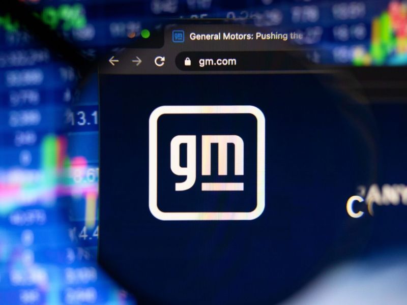 General Motors-Logo in einem Browser-Fenster