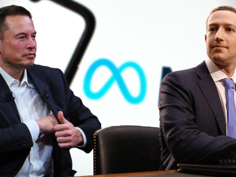 Elon Musk (l) und Mark Zuckerberg (r)