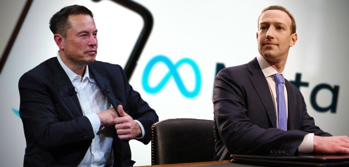 Elon Musk (l) und Mark Zuckerberg (r)