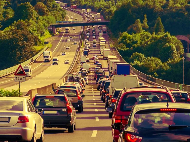 Stau auf einer Autobahn