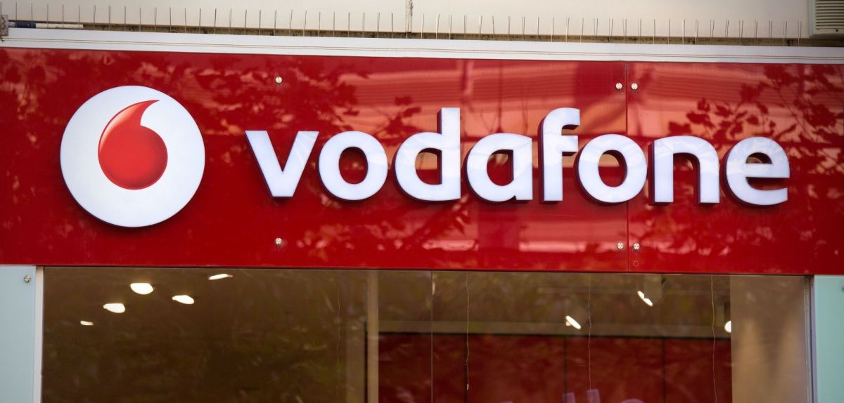Vodafone Symbol an Geschäft