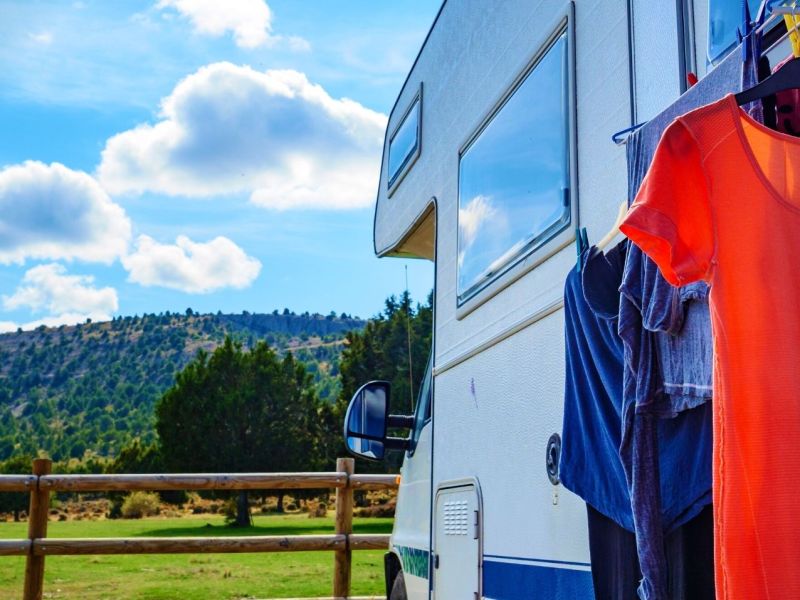 Wäsche am Camper