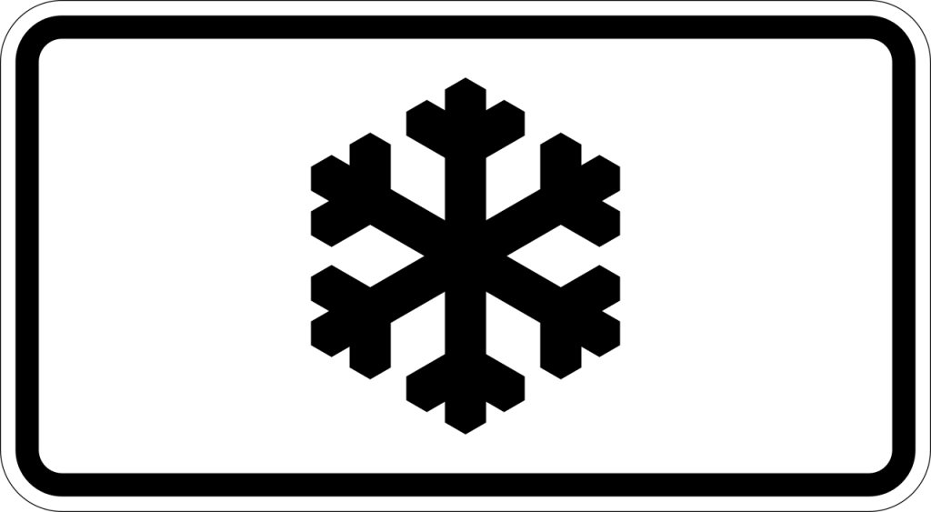 Zusatzzeichen 1007-30 mit Schneeflocke