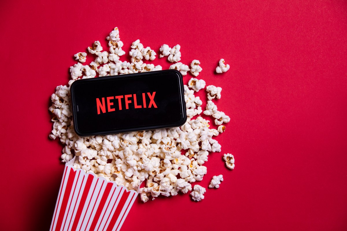 Netflix Logo auf Popcorn