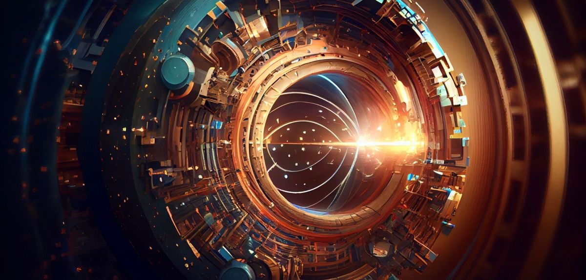 KI-Bild des Teilchenbeschleuniger des CERN.