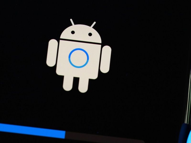 Ladebildschirm auf einem Android-Handy.