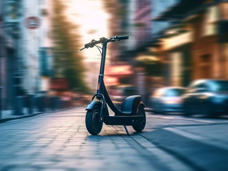 E-Scooter auf einer Straße