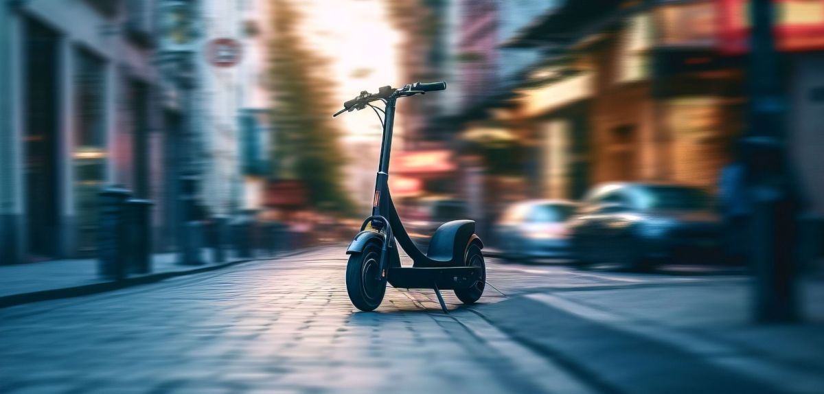 E-Scooter auf einer Straße