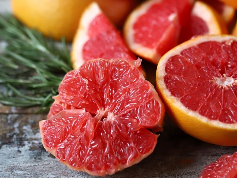 Grapefruits in Nahaufnahme.