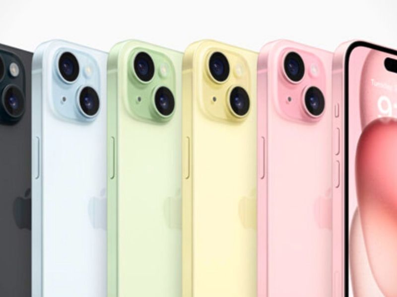 iPhone 15 in unterschiedlichen Farben