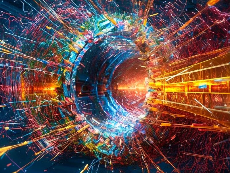 KI-generiertes Bild eines Teilchenbeschleunigers