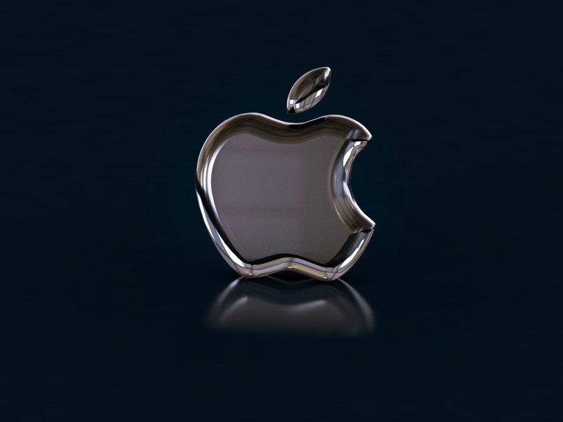 Apple Logo auf schwarzem grund