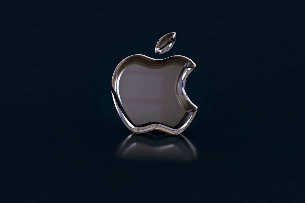 Apple Logo auf schwarzem grund