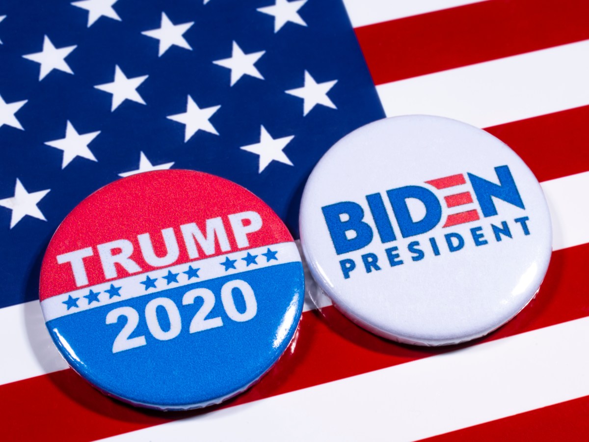 Wahl-Anstecker für Donald Trump und Joe Biden