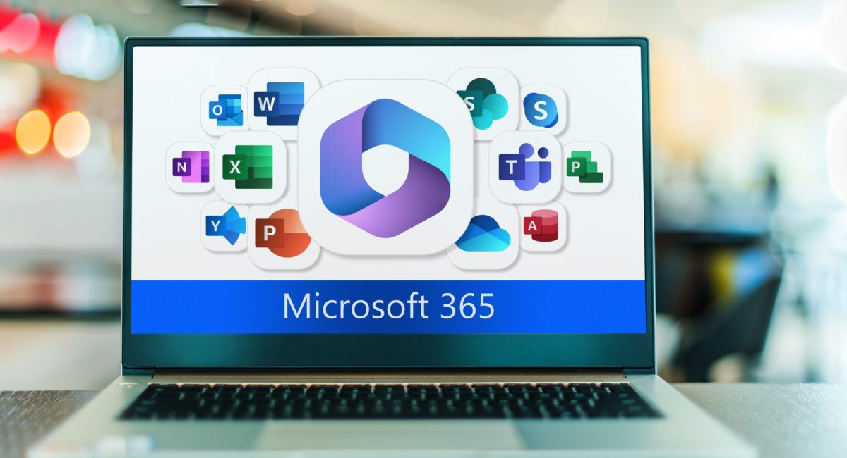 Ein Laptop mit Microsoft 365.