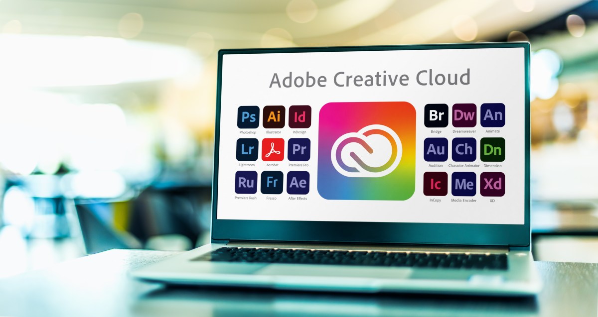 Adobe-Angebot auf einem Laptop