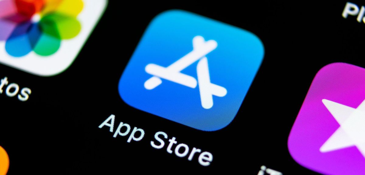 App Store-Icon auf einem Smartphone-Bildschirm.