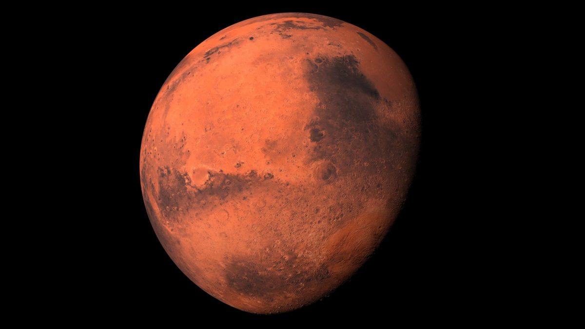 Ansicht des Mars.