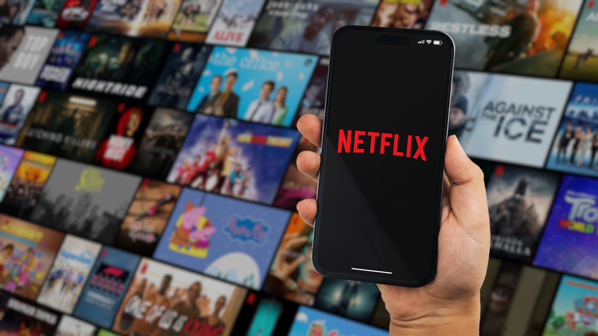 Netflix-Logo auf einem Smartphone