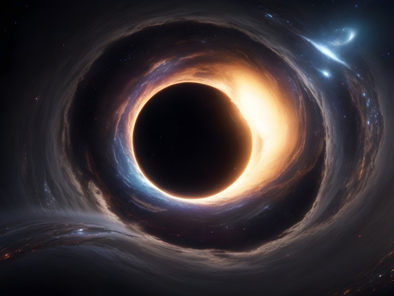 Illustration eines Schwarzen Lochs