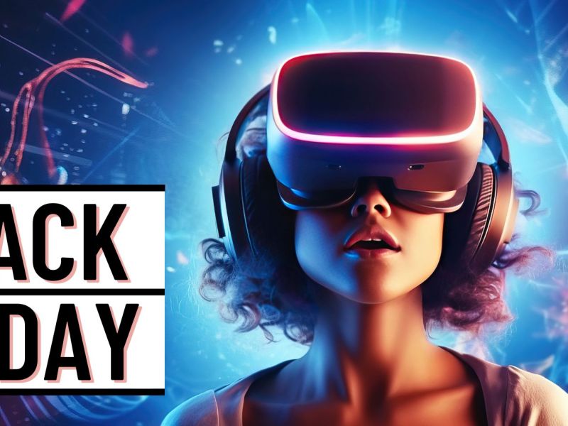 Frau mit VR-Brille