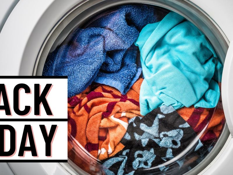Waschmaschine von Black Friday-Logo
