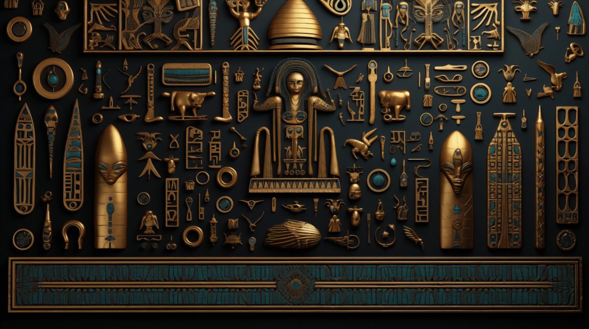 KI-generierte altägyptische Hieroglyphen