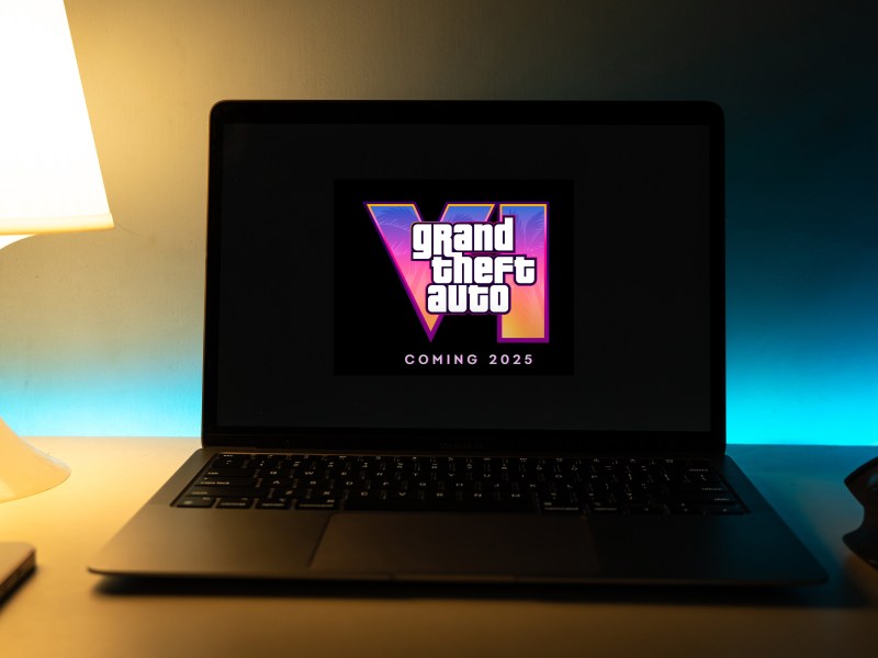 "GTA 6"-Logo auf einem Laptop