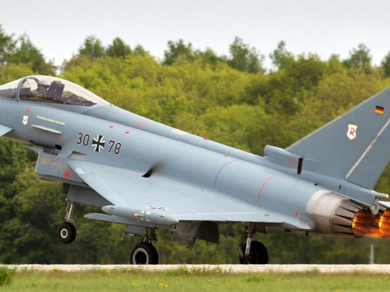 Ein in Deutschland aktiver Eurofighter.