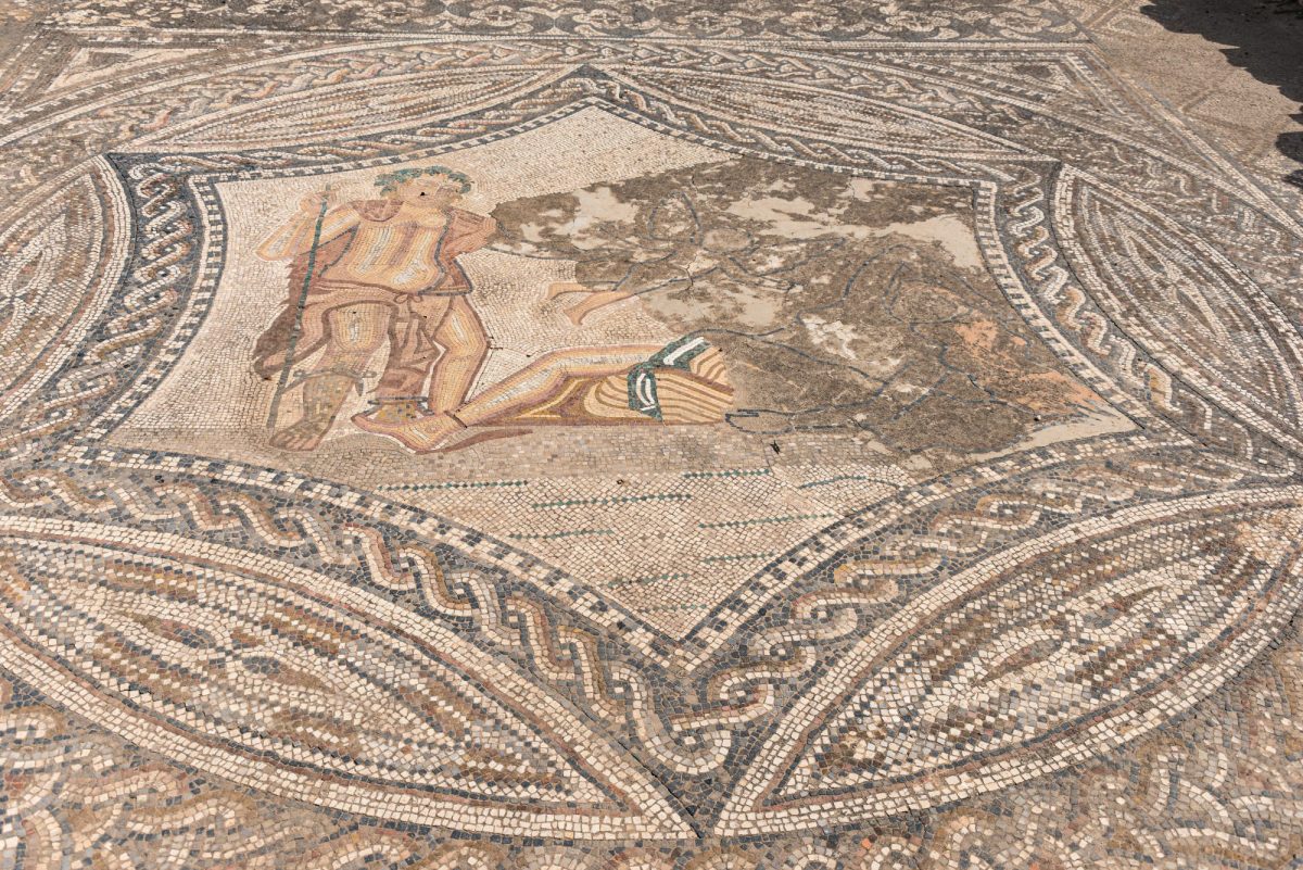 Ein römisches Mosaik.