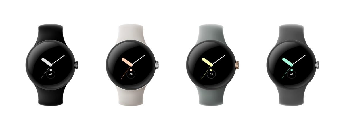 Google Pixel Watch 2 in unterschiedlichen Farben