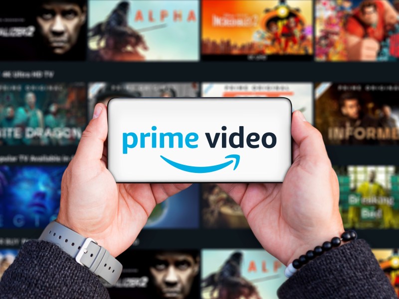 Amazon Prime Video Logo auf dem Handy