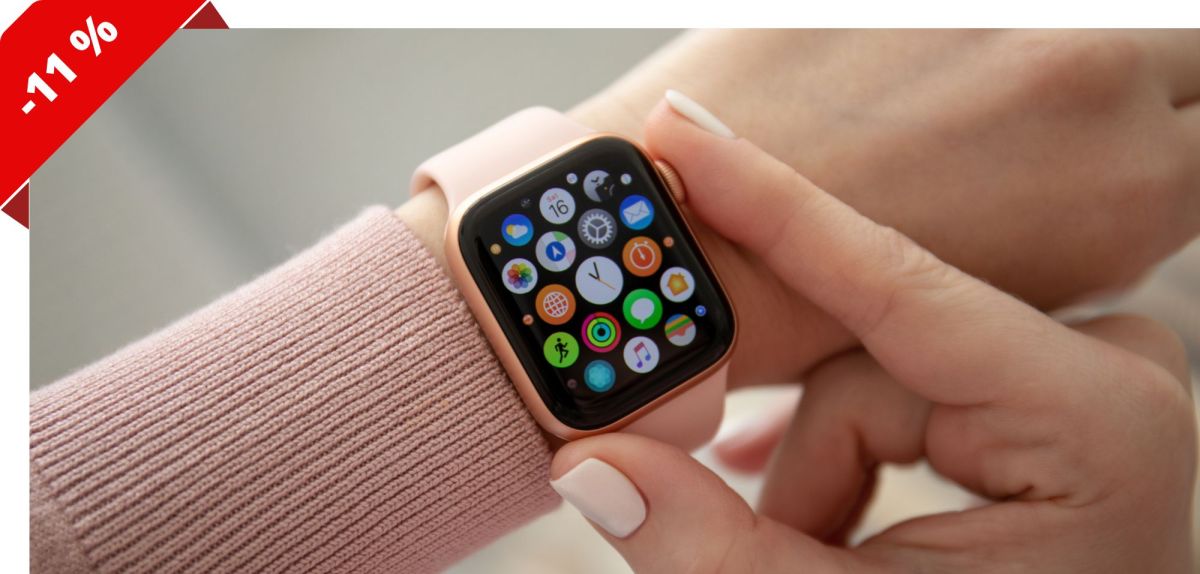 Apple Watch an einem Handgelenk