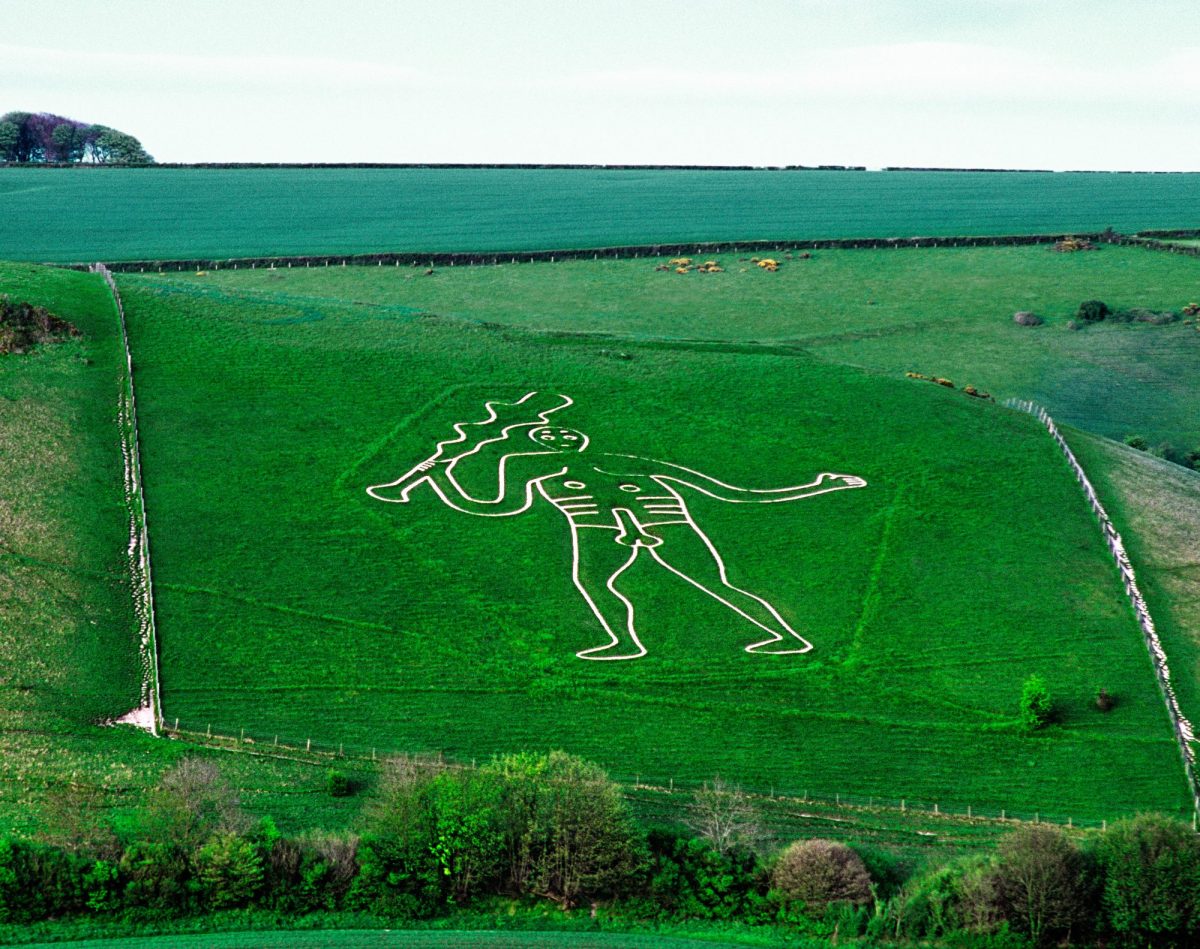 Der Cerne Abbas Giant in England.