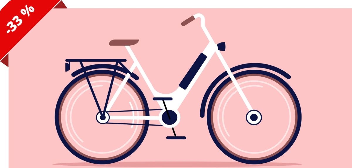 Illustration eines E-Bikes